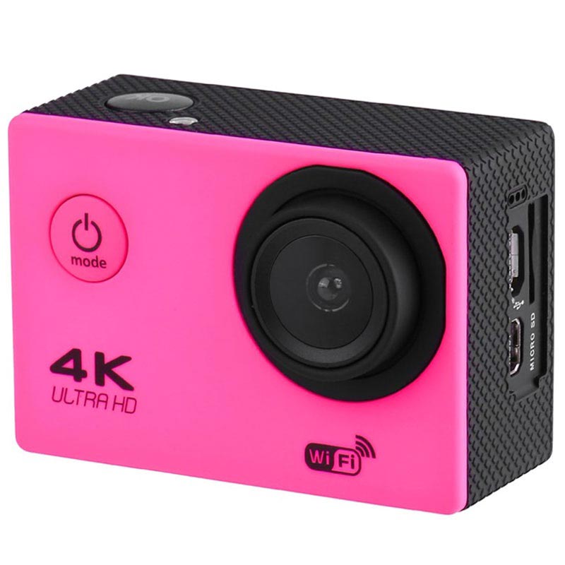 Camera video sport, klausstech, calitate 4k ultra hd, rezistenta la apa, roz